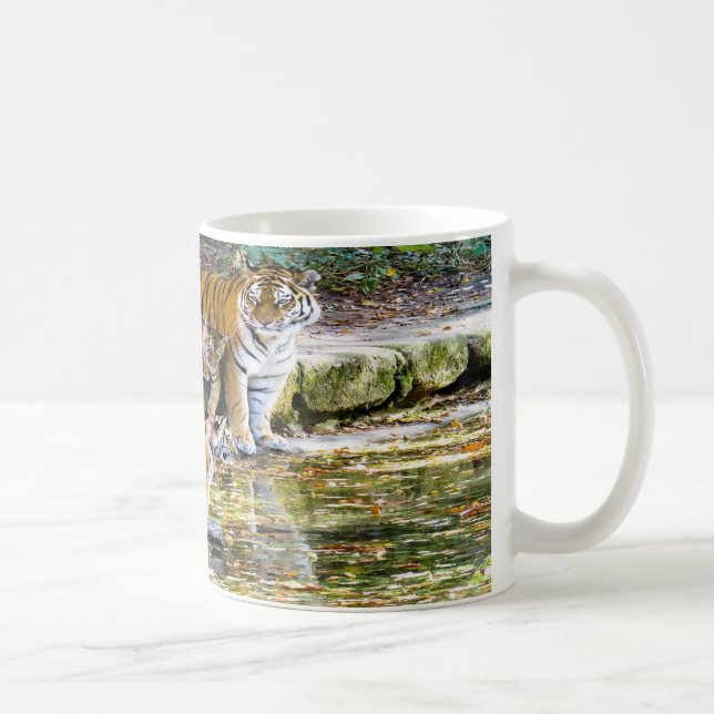 Caneca De Café Lições Da Vida Mãe Tigre E Cubs (Direita)