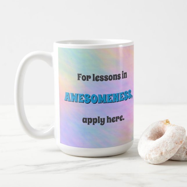 Caneca De Café Lições de Incrível (Com Donut)