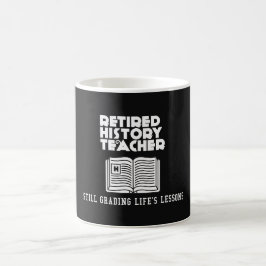 Caneca De Café Lições de vida de professor de história reformada