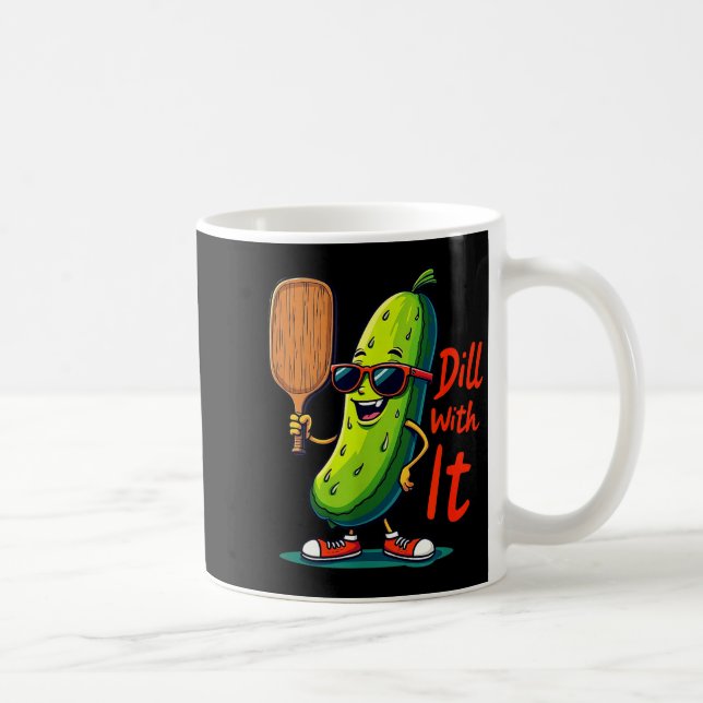 Caneca De Café Lida com isso camiseta engraçada de pickleball par (Direita)
