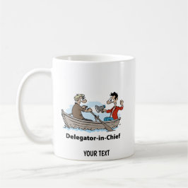 Caneca De Café Líder de Equipe Homem Desenho Animado
