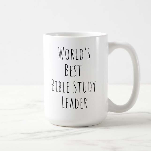 Caneca De Café Líder de Estudo de Melhor Bíblia do Mundo (Direita)