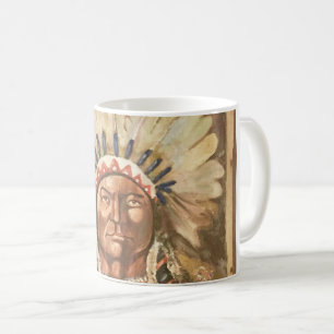 Caneca De Café Líder Indígena Touro Sentado