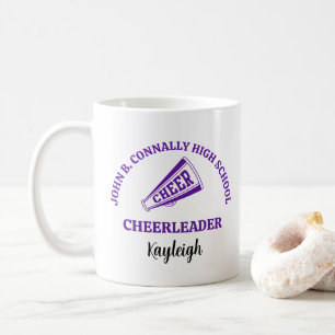 Caneca De Café Liderança de Torcida do Ensino Médio Roxa Personal
