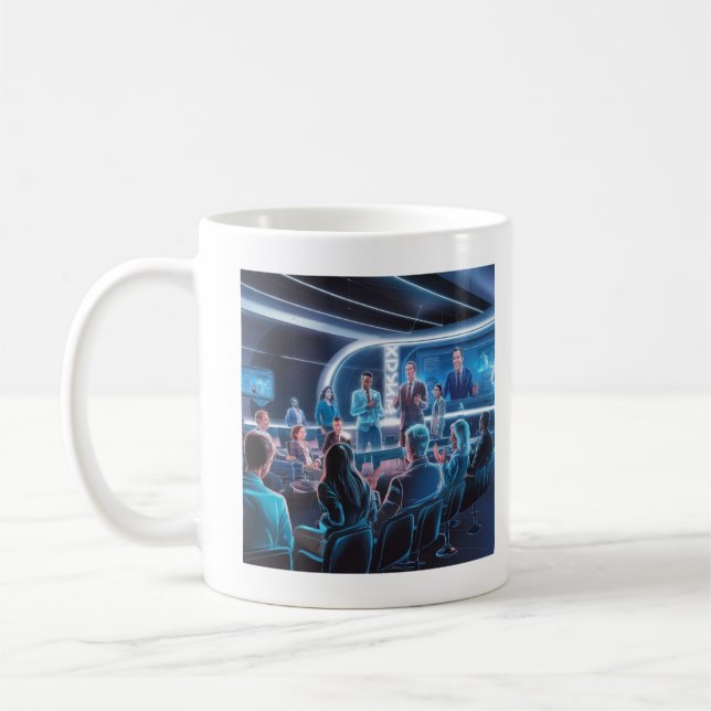 Caneca De Café Liderando o Futuro: Liderança Virtual (Esquerda)