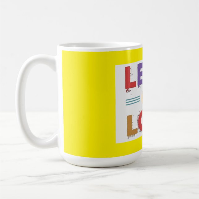 Caneca De Café Liderar com Mug de Cotação Motivacional Amor (Esquerda)