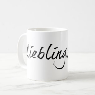 Caneca De Café Lieblingspapa - Schwarzer Schriftzug 00001