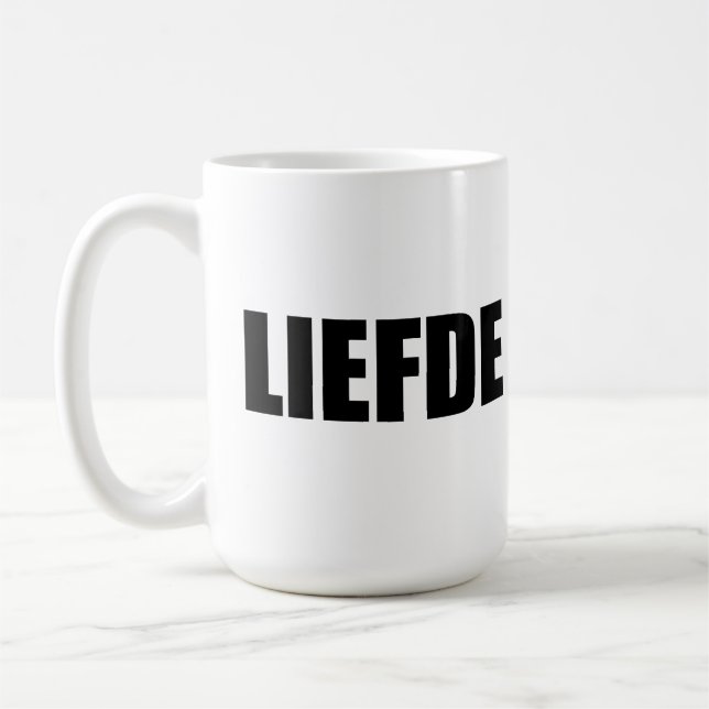 Caneca De Café Liefde amor em holandês (Esquerda)