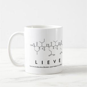 Caneca De Café Lieve peptide name mug