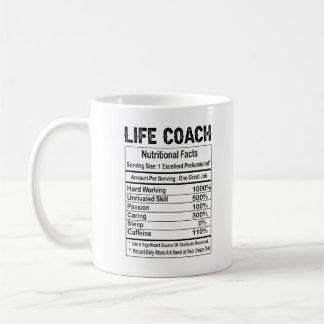 Caneca De Café Life Coach Nutrition Facts 11oz Coffee Mug