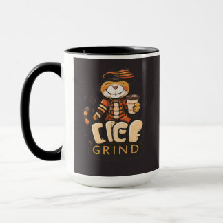 Caneca de Café Life Grind Cute Tiger