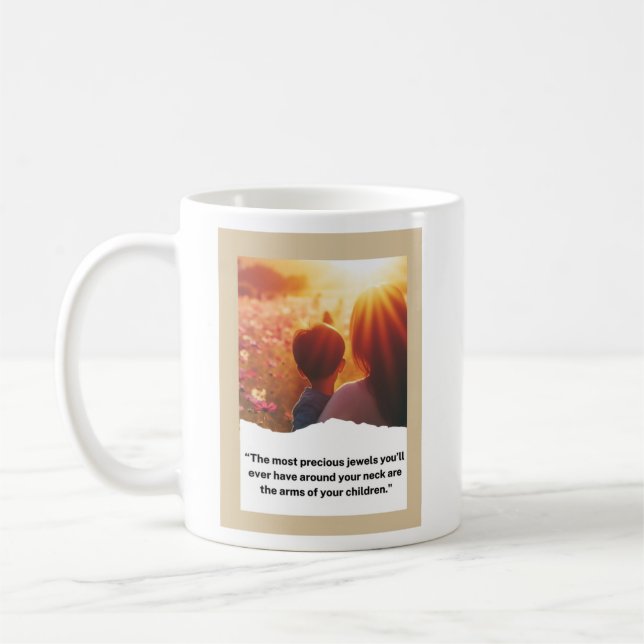 Caneca De Café Ligação pai e filho com qoute (Esquerda)