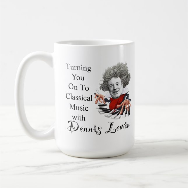 Caneca De Café Ligando Para Música Clássica 15 oz (Esquerda)
