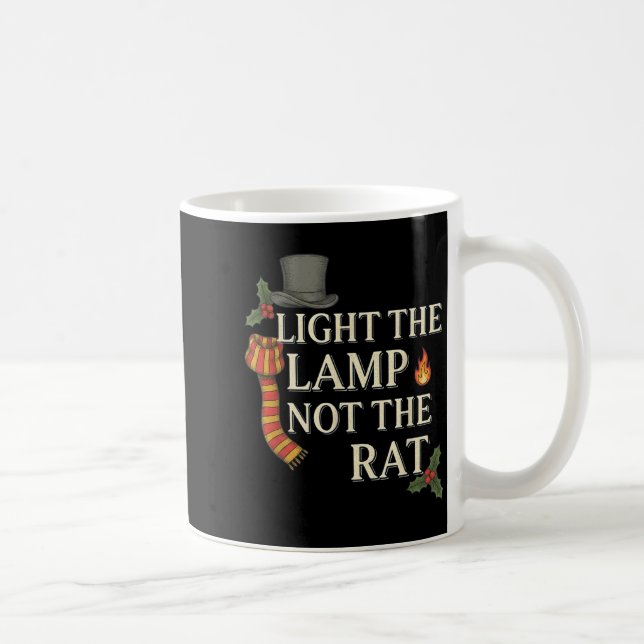 Caneca De Café Light The Lamp Not The Rat Christmas Funny Novelty (Direita)