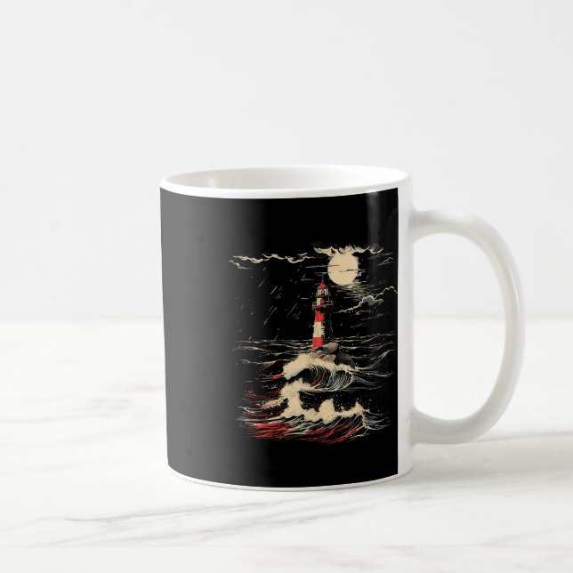 Caneca De Café Lighthouse Sailing Sea Beach Boating Seaside House (Direita)