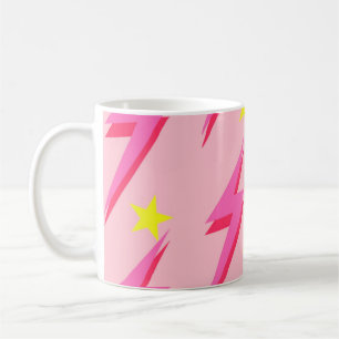 Caneca De Café Lightning Pattern Mug cor-de-rosa para envio de Na