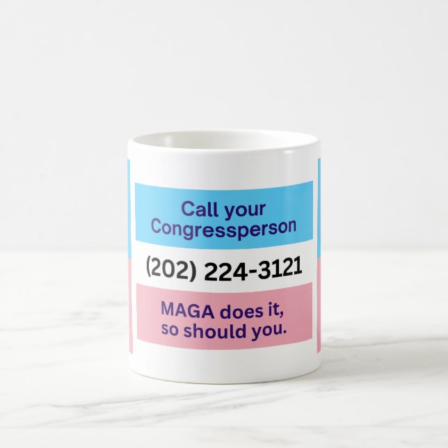 Caneca De Café Ligue para o Congresso MAGA faz Trans Ally (Centro)
