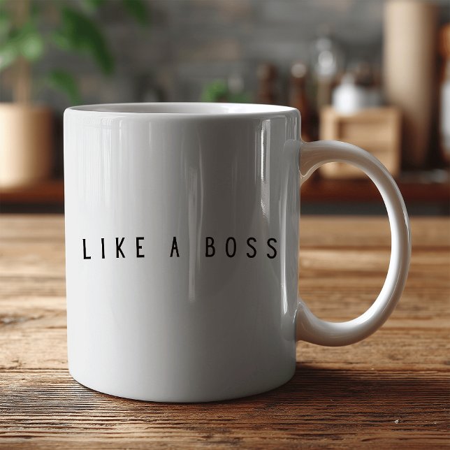 Caneca De Café Like a Boss funny (Criador carregado)