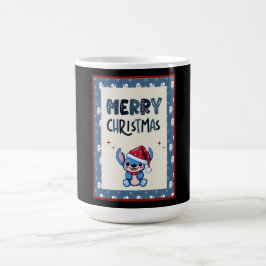 Caneca De Café Lil Blue Cutie Diz "Feliz Natal"