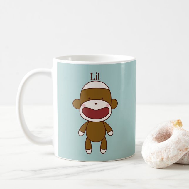Caneca De Café Lil & Kona, os macacos-meia (Com Donut)