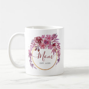 Caneca De Café Lila e o Dourado Chá de fraldas Confetti