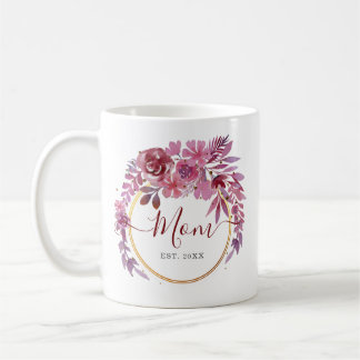 Caneca De Café Lila e o Dourado Chá de fraldas Confetti