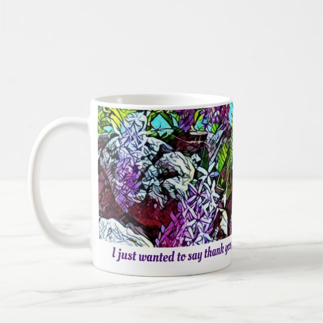 Caneca De Café Lilac flowers blooming garden (Esquerda)