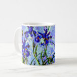 Caneca De Café Lilac Irrises por Claude Monet Mug<br><div class="desc">Famoso quadro floral de Claude Monet,  Lilac Irises.</div>