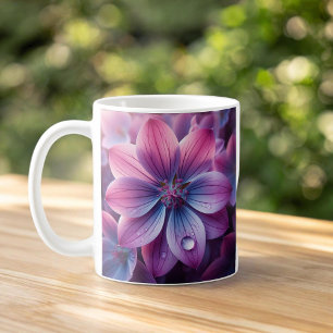 Caneca De Café Lilac rosa e Primavera púrpura