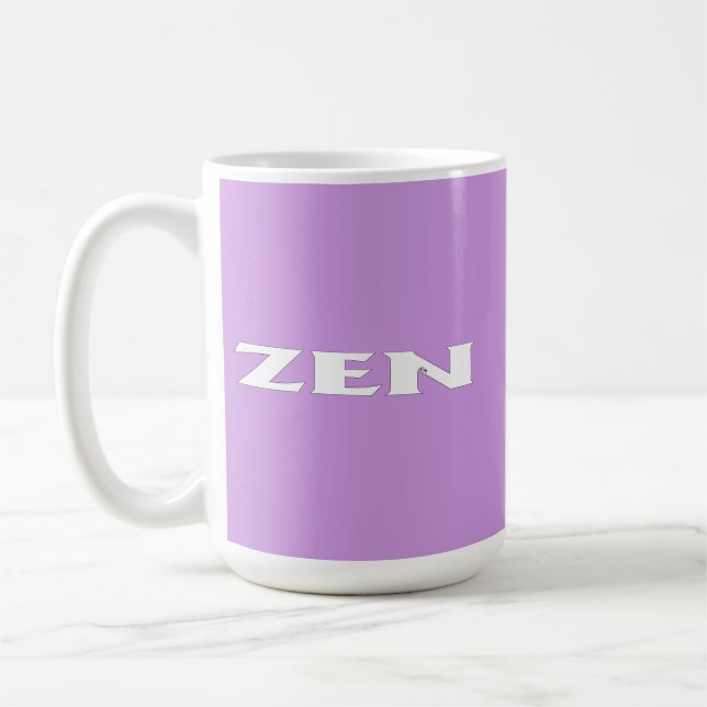 Caneca De Café Lilás branca Zen (Esquerda)