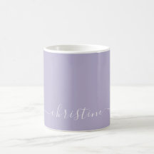 Lilás Lavanda C123 & Branco Minimalista Nome Perso