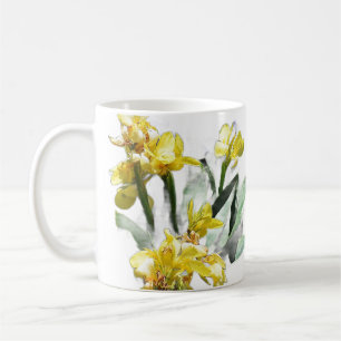 Caneca De Café Lilases Amarelas de Verão