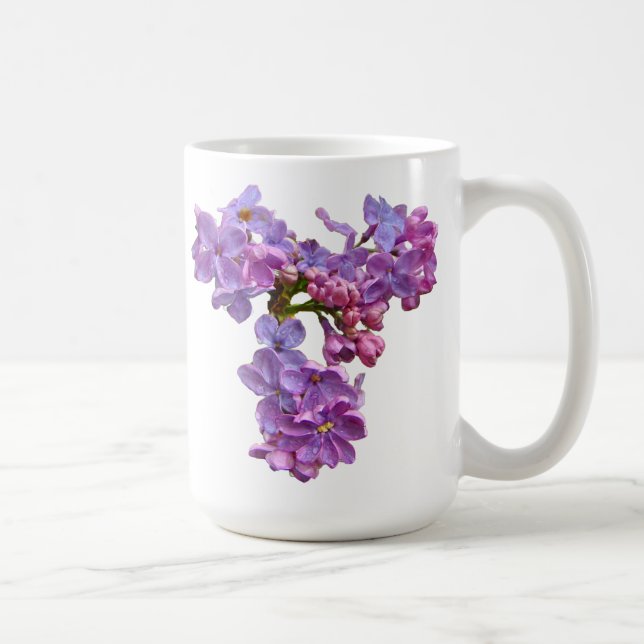 Caneca De Café Lilases na Primavera (Direita)