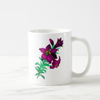 Caneca De Café Lilases Roxas 