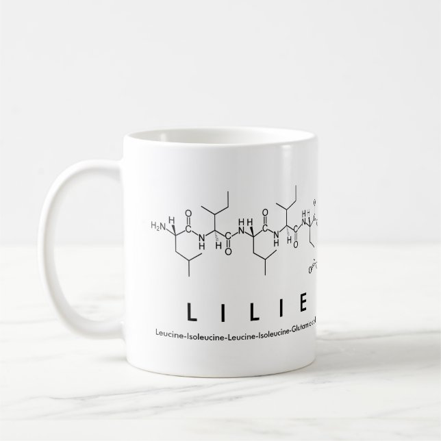 Caneca De Café Lilie peptide name mug (Esquerda)