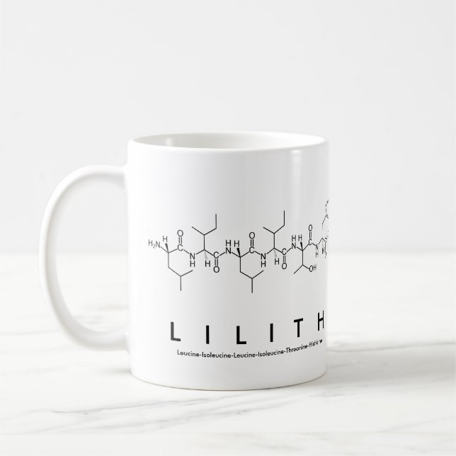 Caneca De Café Lilith peptide name mug (Esquerda)