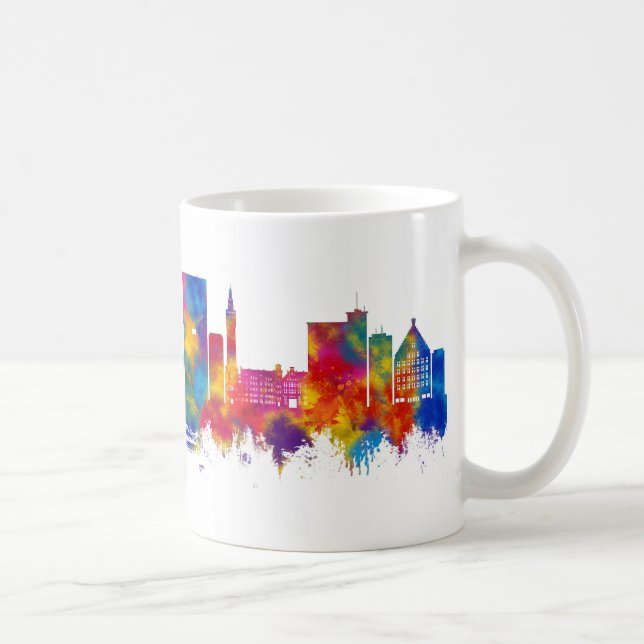 Caneca De Café Lille France Skyline (Direita)