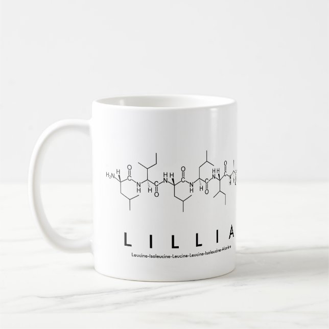Caneca De Café Lillia peptide name mug (Esquerda)