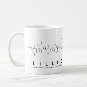 Caneca De Café Lillie peptide name mug