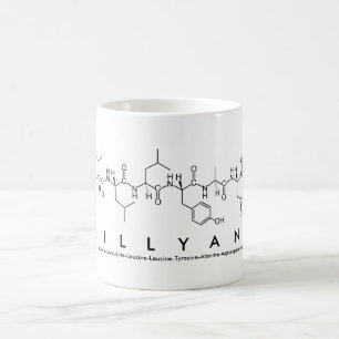 Caneca De Café Lillyana peptide name mug