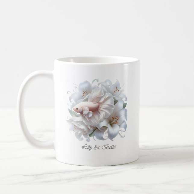 Caneca De Café Lily & Betta Fish Mug (Esquerda)