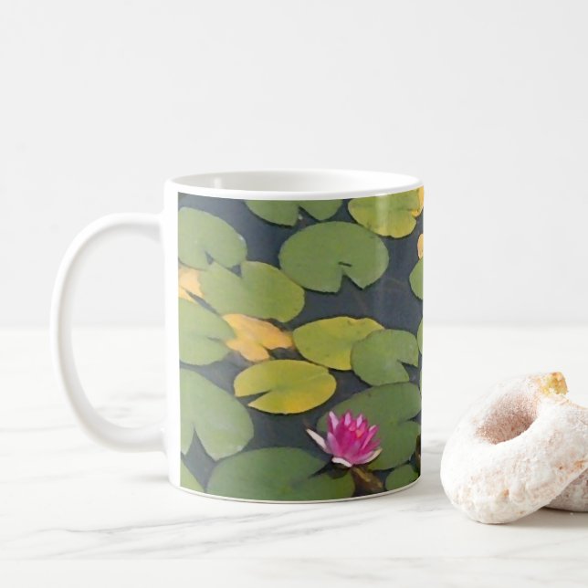 Caneca De Café Lily Flower Pond Monet (Com Donut)