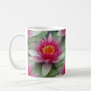 Caneca De Café Lily Lily De Água De Lotus Rosa