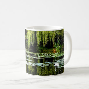 Caneca De Café Lily Pond de Monet com Willows, Giverny, França