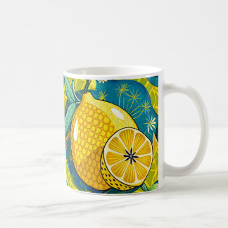 Caneca De Café Limão-amarelo e jardim de abelhas