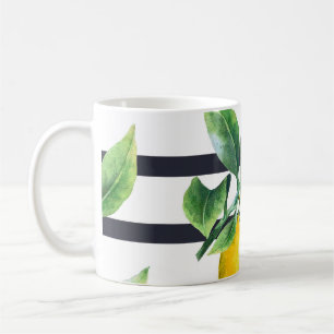 Caneca De Café Limão Branch: Citrus Watercolor Bliss