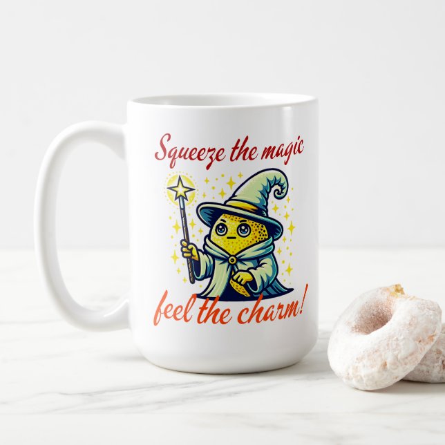 Caneca De Café Limão de Mágico Feiticeiro (Com Donut)