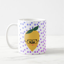 Caneca De Café Limão De Verão Pontos De Citação Desenhado À Mão