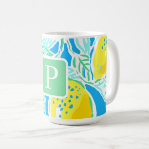 Caneca De Café Limão Monograma Pré-Papoeira