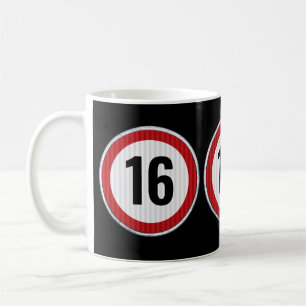 Caneca De Café Limite de Velocidade de 16 Anos